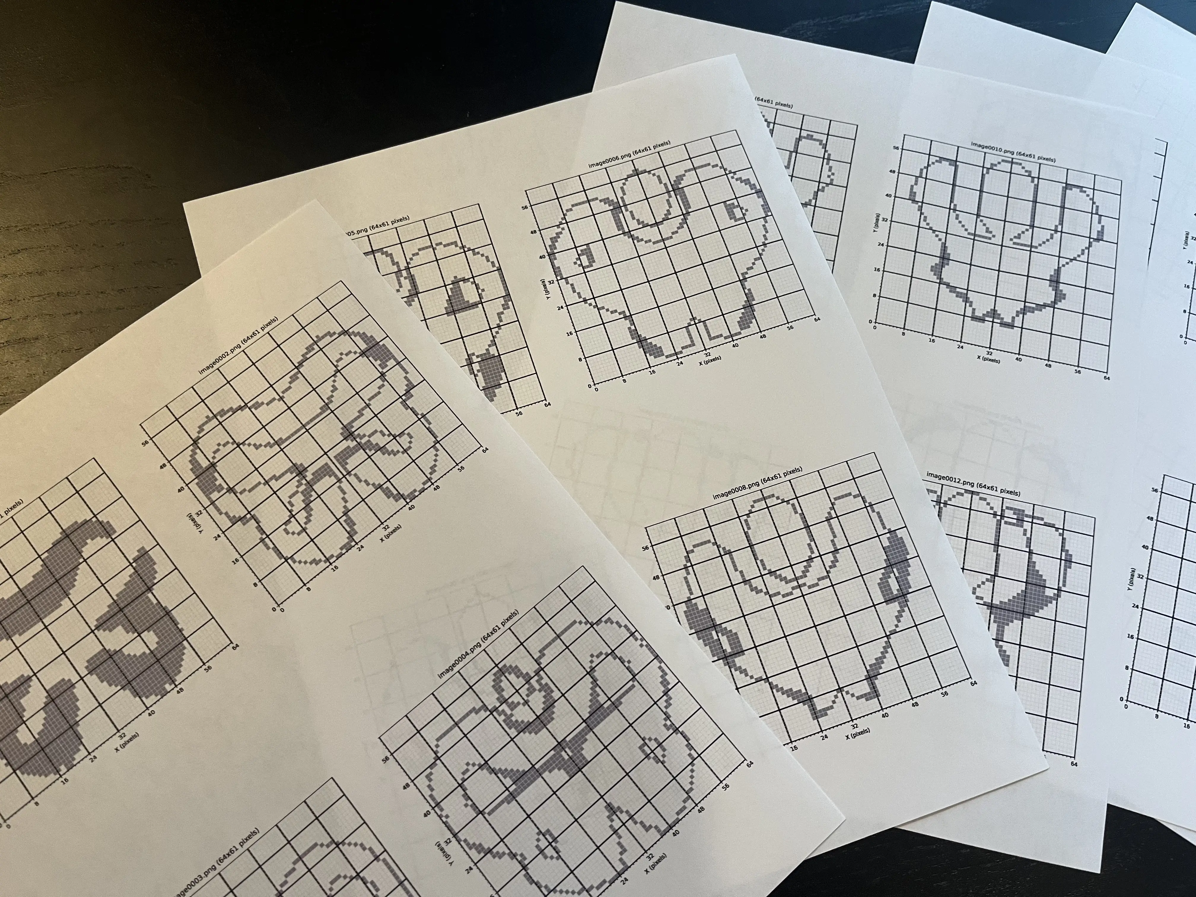 The printed instructions ready for building in Minecraft
